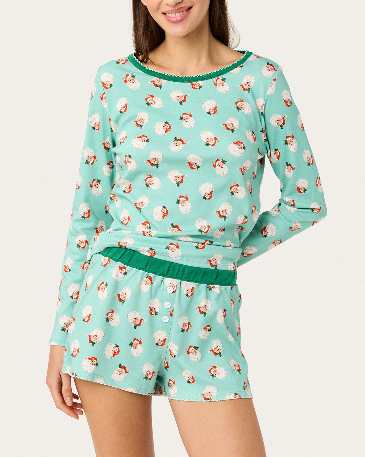 Womens | Ellie Shortie PJ Set in Santa Baby | Mint