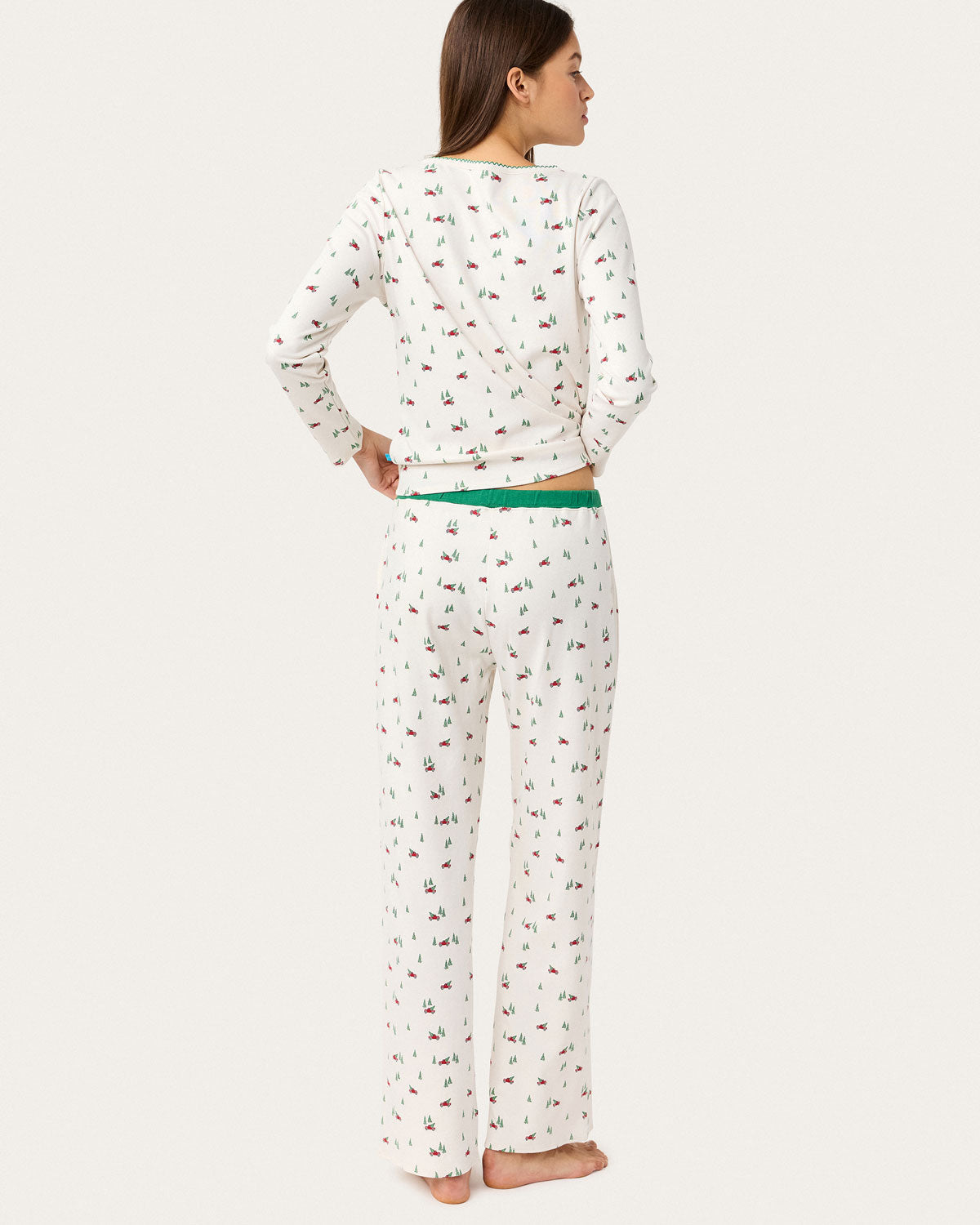 Womens | Ellie PJ Set in Big Red Trucks | Snow