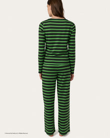Womens | Elphaba Stripe Long PJ Set x Wicked | Forest