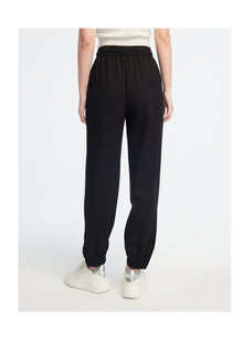 high-waisted tapered pants | Black