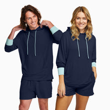 Modal French Terry House Hoodie | Navy/Mint