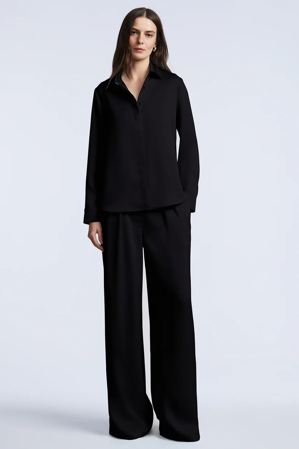 Washed Relaxed Button Down | Black