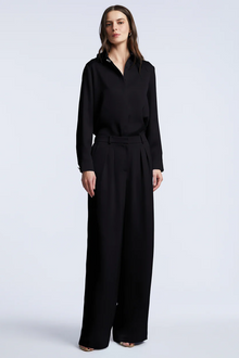Washed Relaxed Button Down | Black