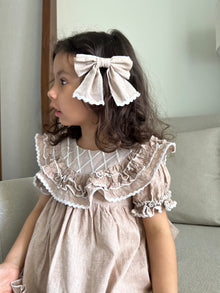 Ashlyn Linen Hair Bows - Petite Maison Kids