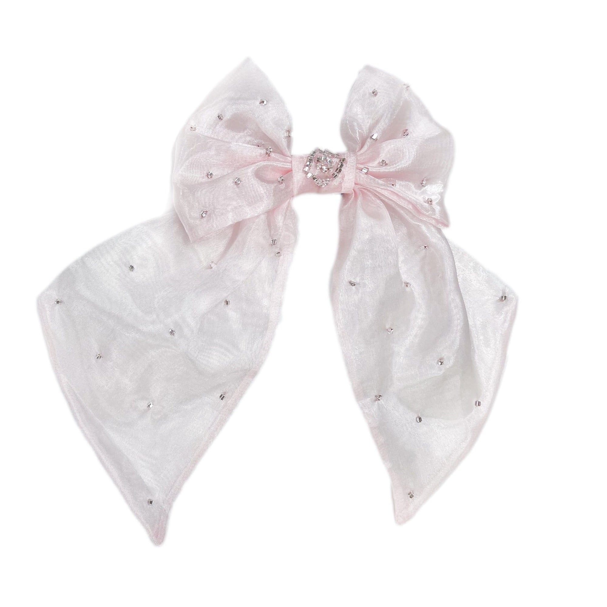 Juliette Pink Organza Hair Bow - Petite Maison Kids