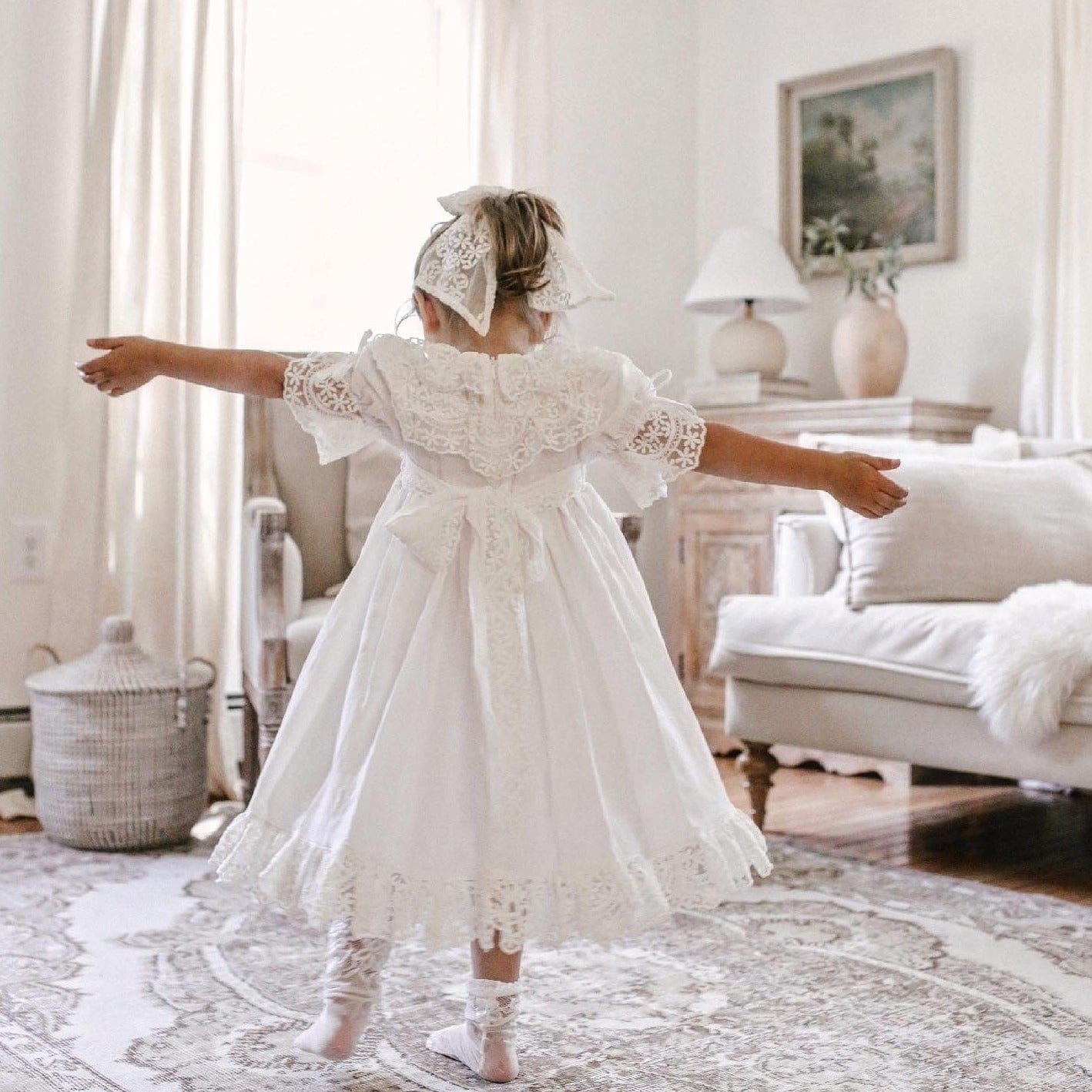 Katherine Embroidered Linen Dress - Petite Maison Kids