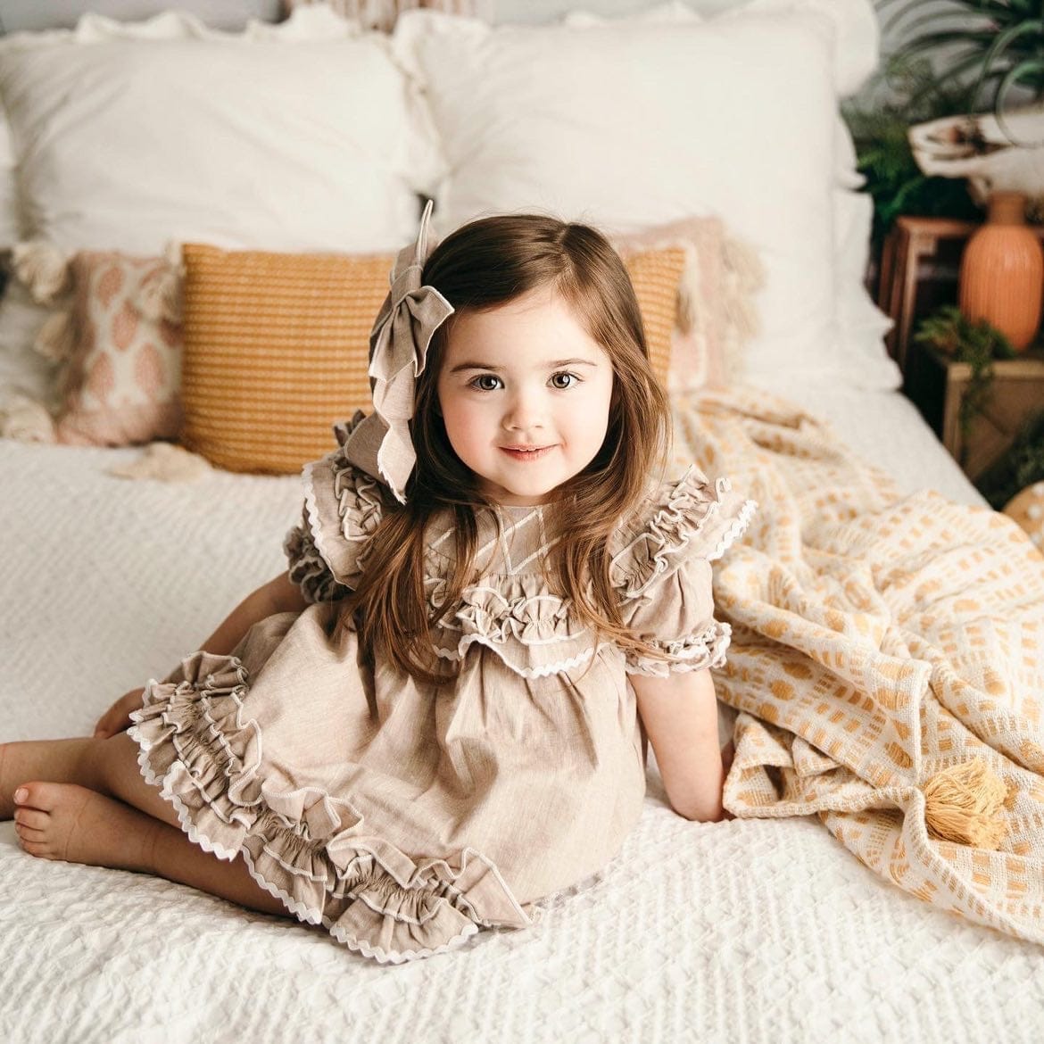 Ashlyn Linen Top and Shorts Set - Petite Maison Kids