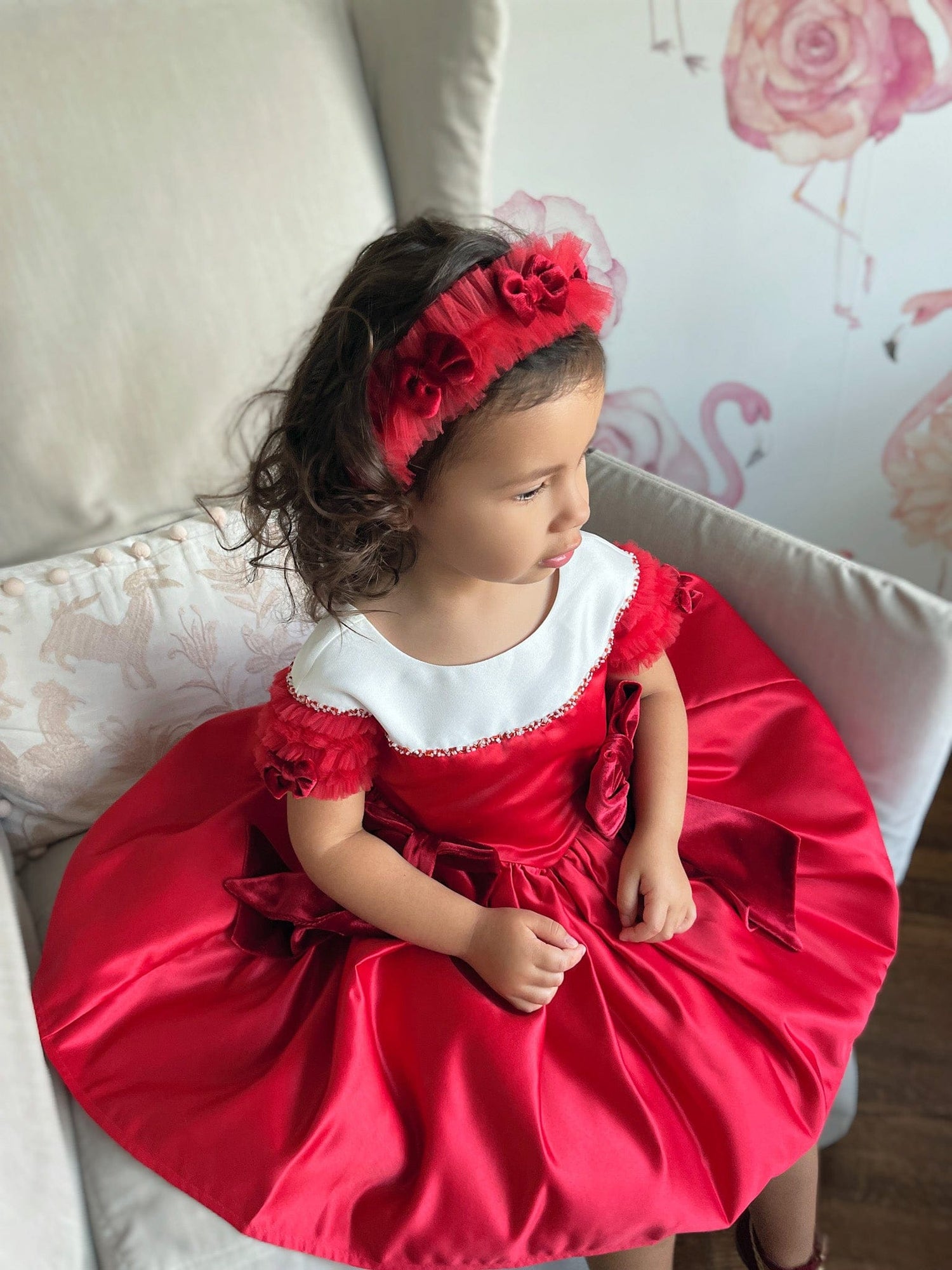 Holly Red Ceremony Dress - Petite Maison Kids