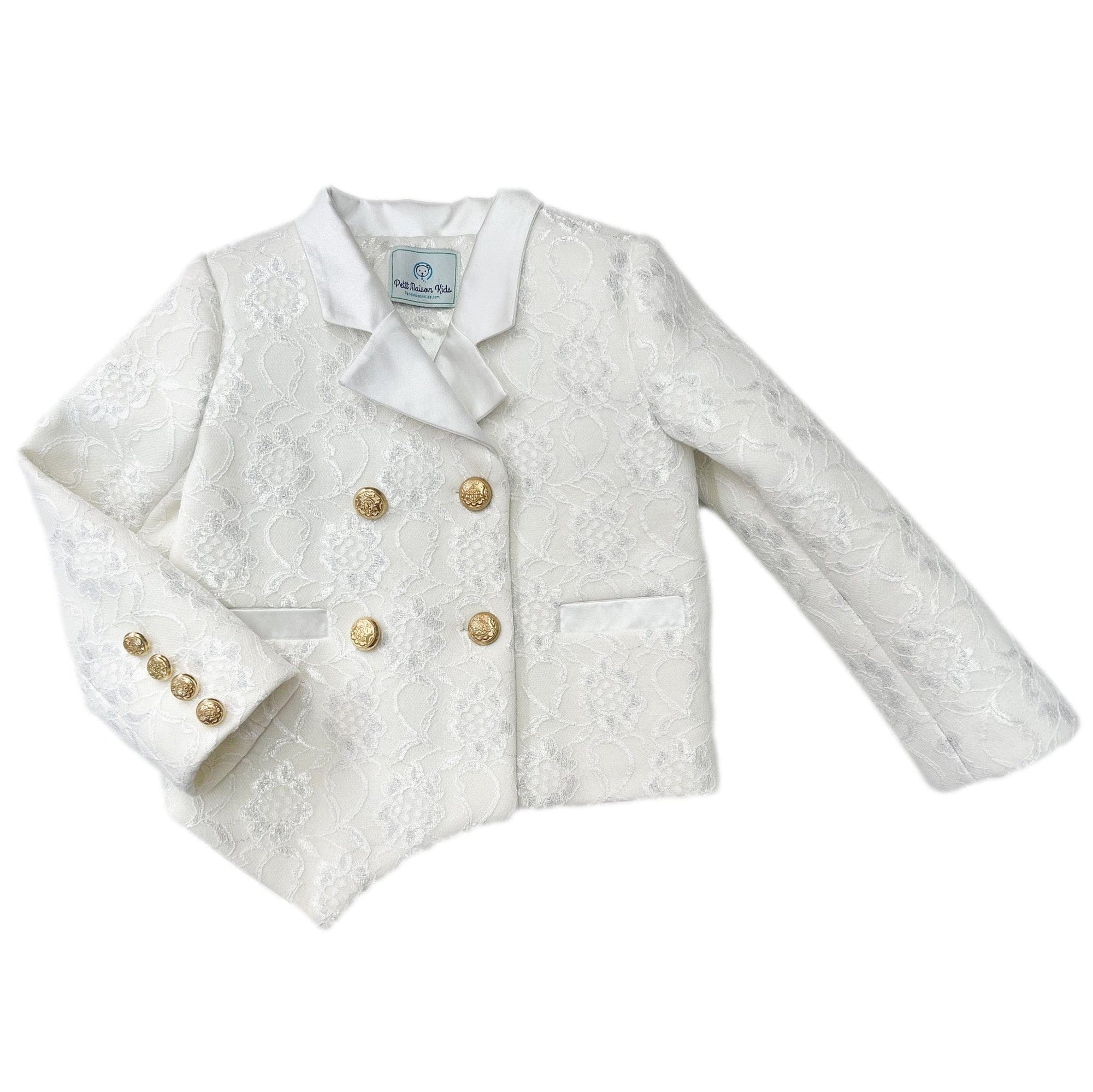 Lace Overlay Blazer - Petite Maison Kids