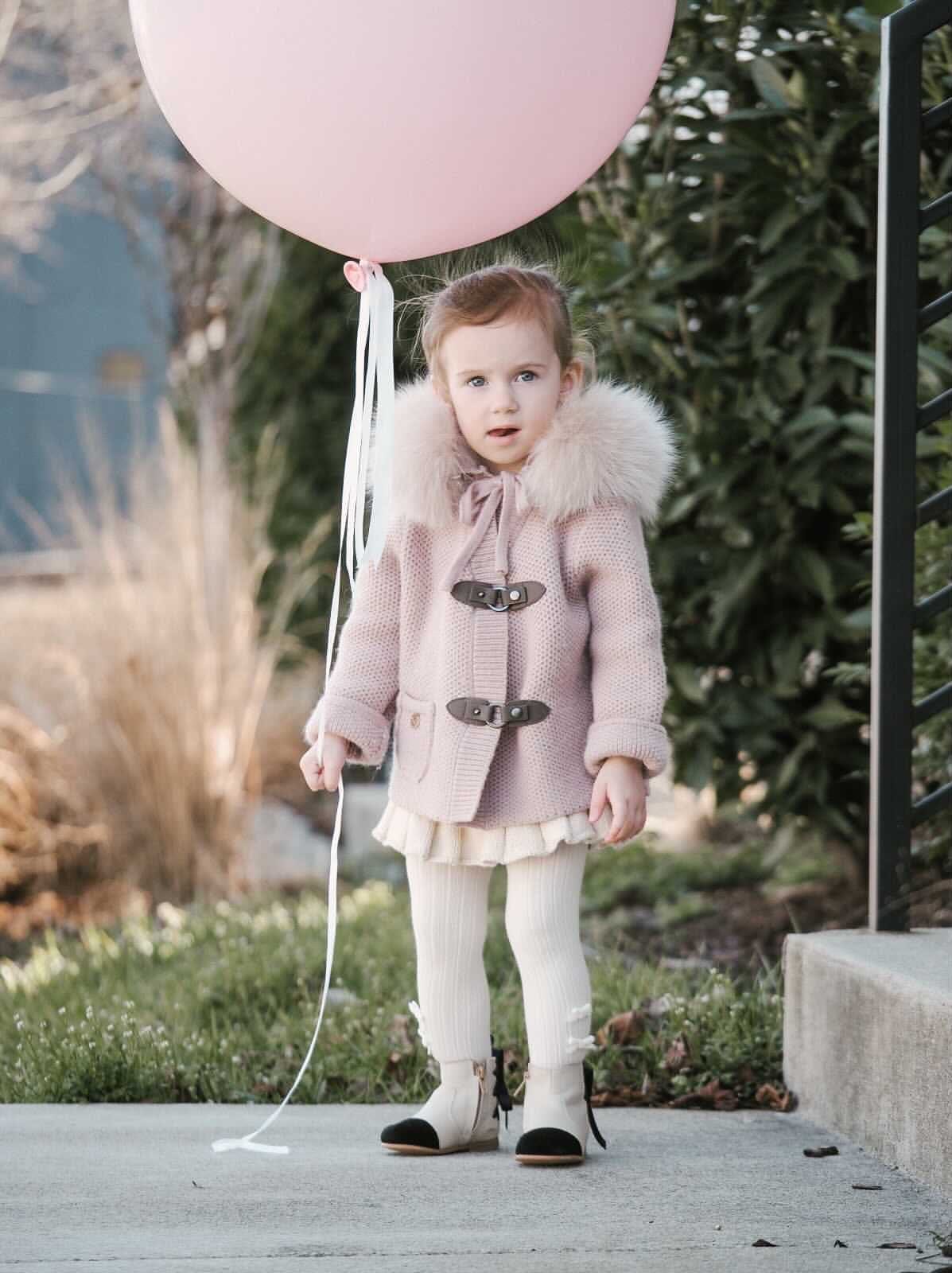 Honeycomb Dusty Pink Cashmere Pram Coat - Petite Maison Kids