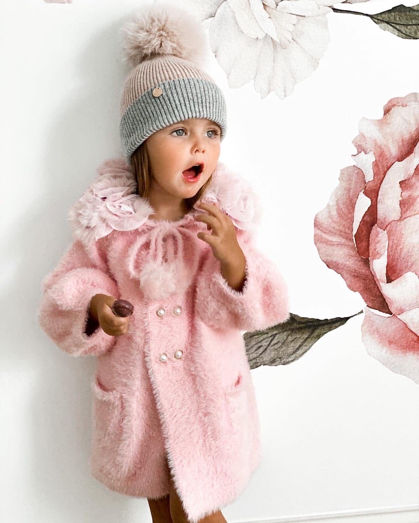 Two Toned Angora Hat - Petite Maison Kids