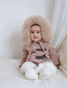 Honeycomb Dusty Pink Cashmere Pram Coat - Petite Maison Kids