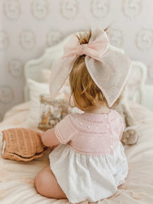 Juliette Pink Organza Hair Bow - Petite Maison Kids