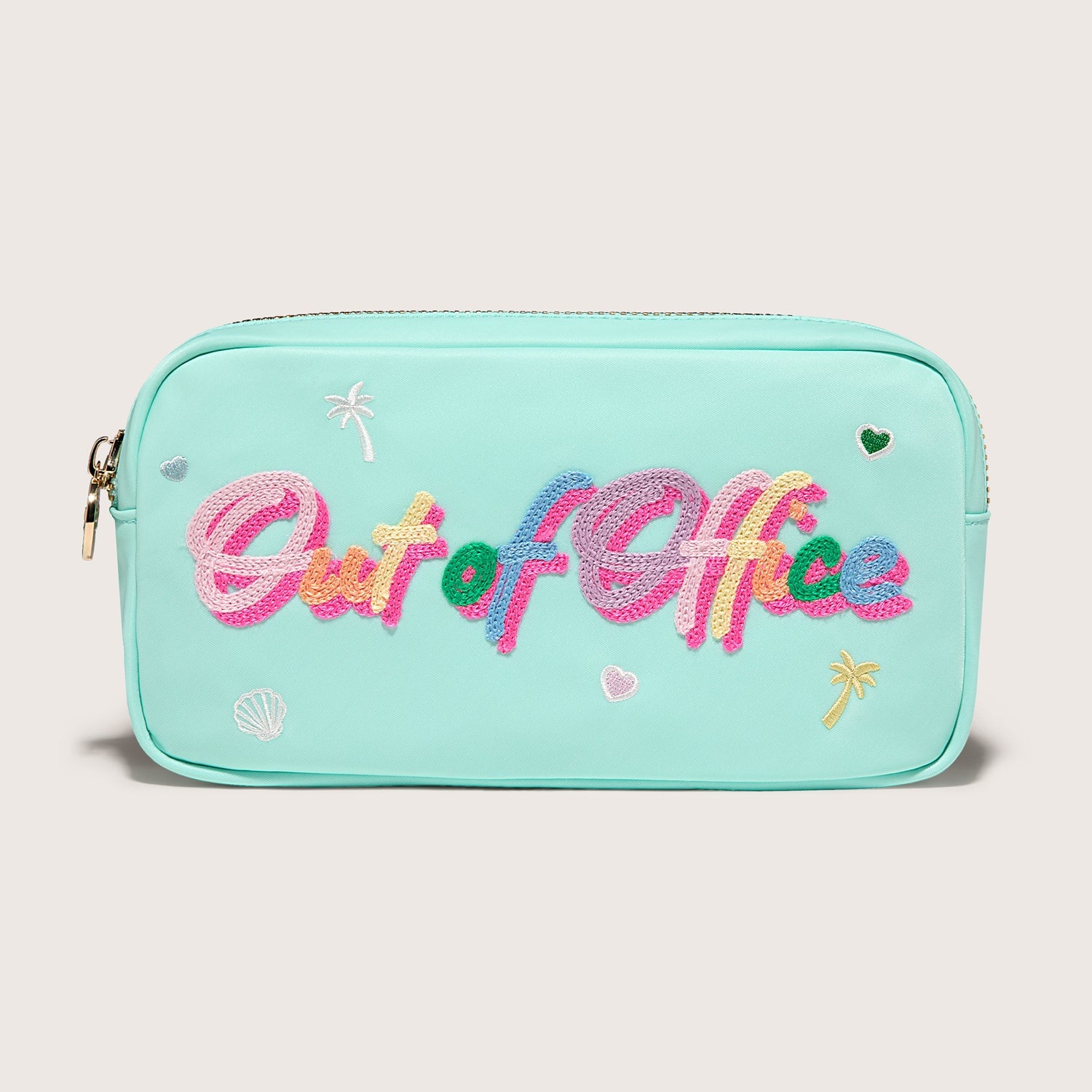 Out of Office Embroidered Small Pouch