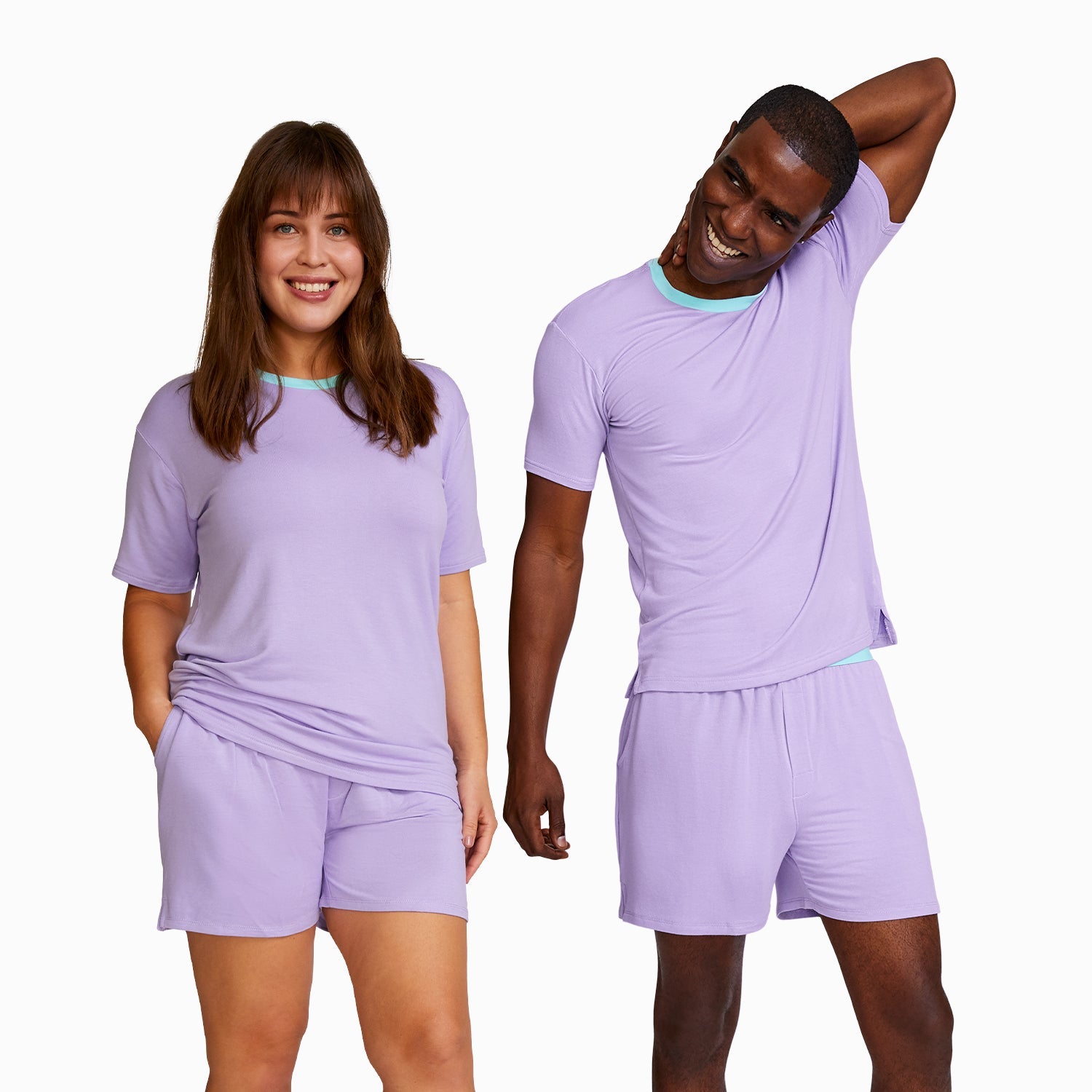 Modal French Terry House Shorts | Lavender/Mint