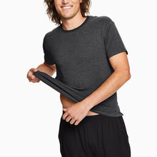Modal French Terry Lounge Tee | Gray/Black
