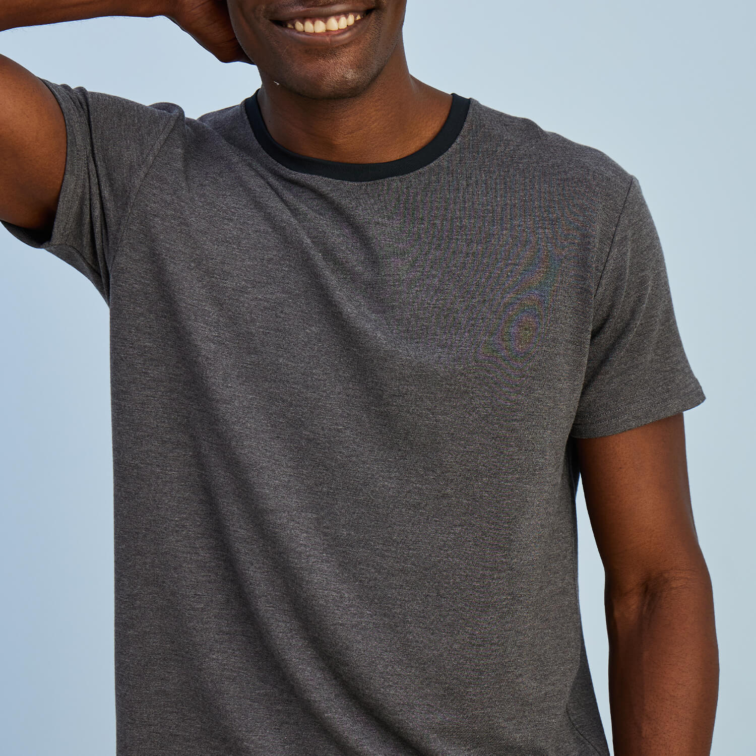 Modal French Terry Lounge Tee | Gray/Black