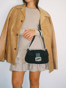 Colette Mini Dress | Brown Stripe