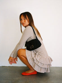 Colette Mini Dress | Brown Stripe