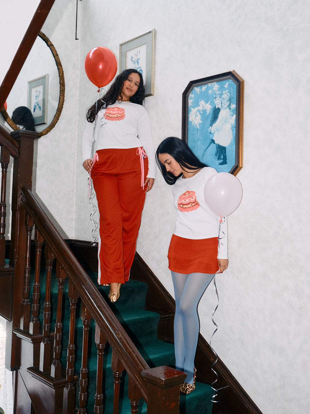 Dana Long Sleeve Tee | White x Cake