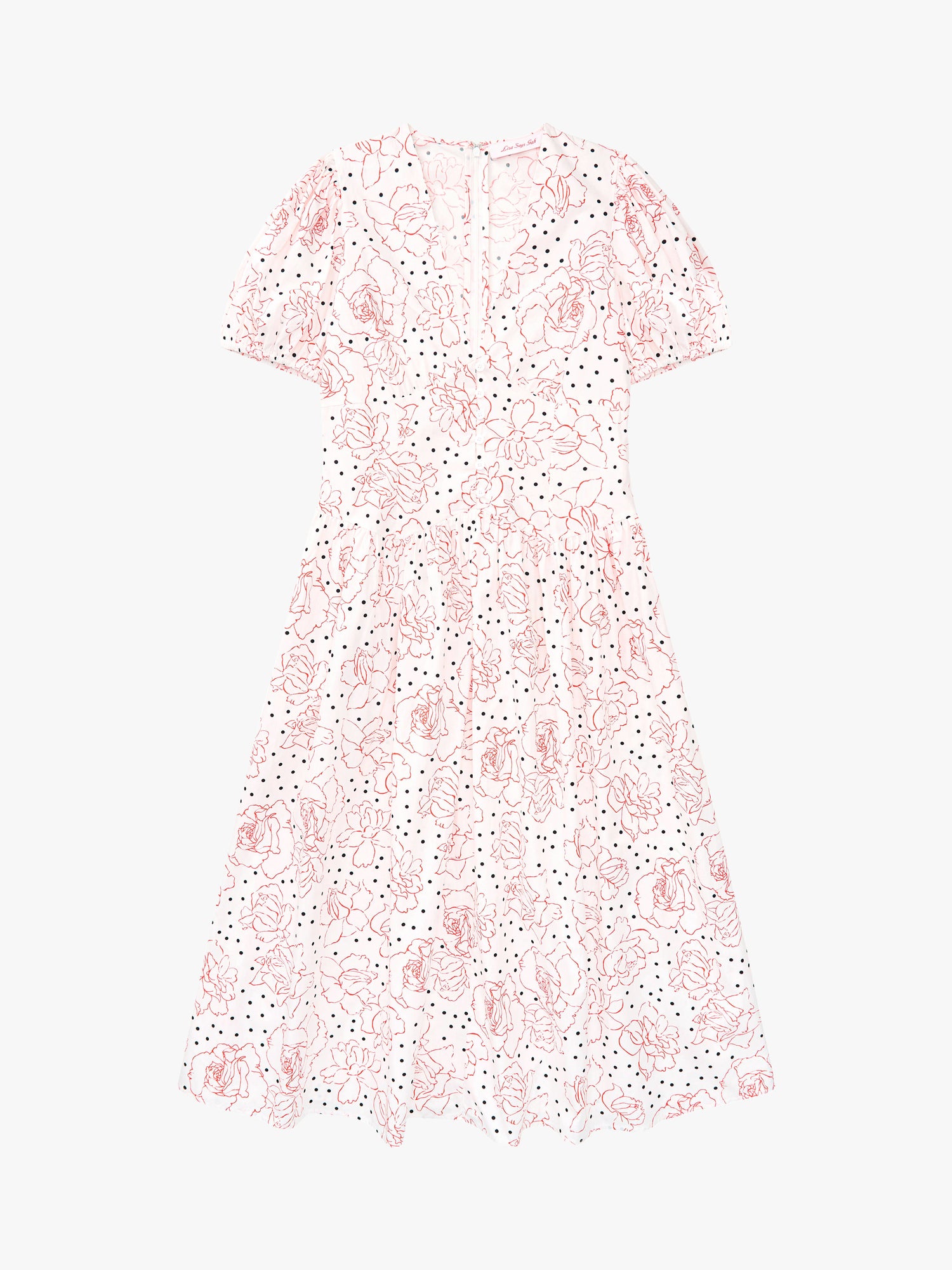 Elizabeth Dress | Rose White Dot