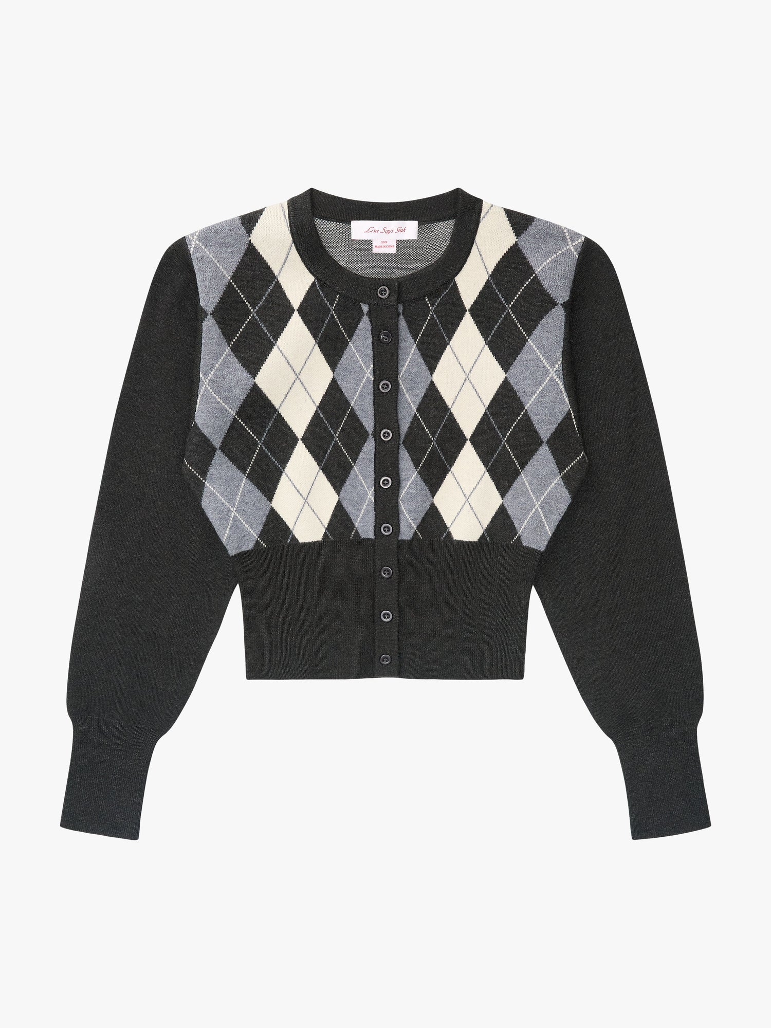 Emi Cardi | Grey Argyle