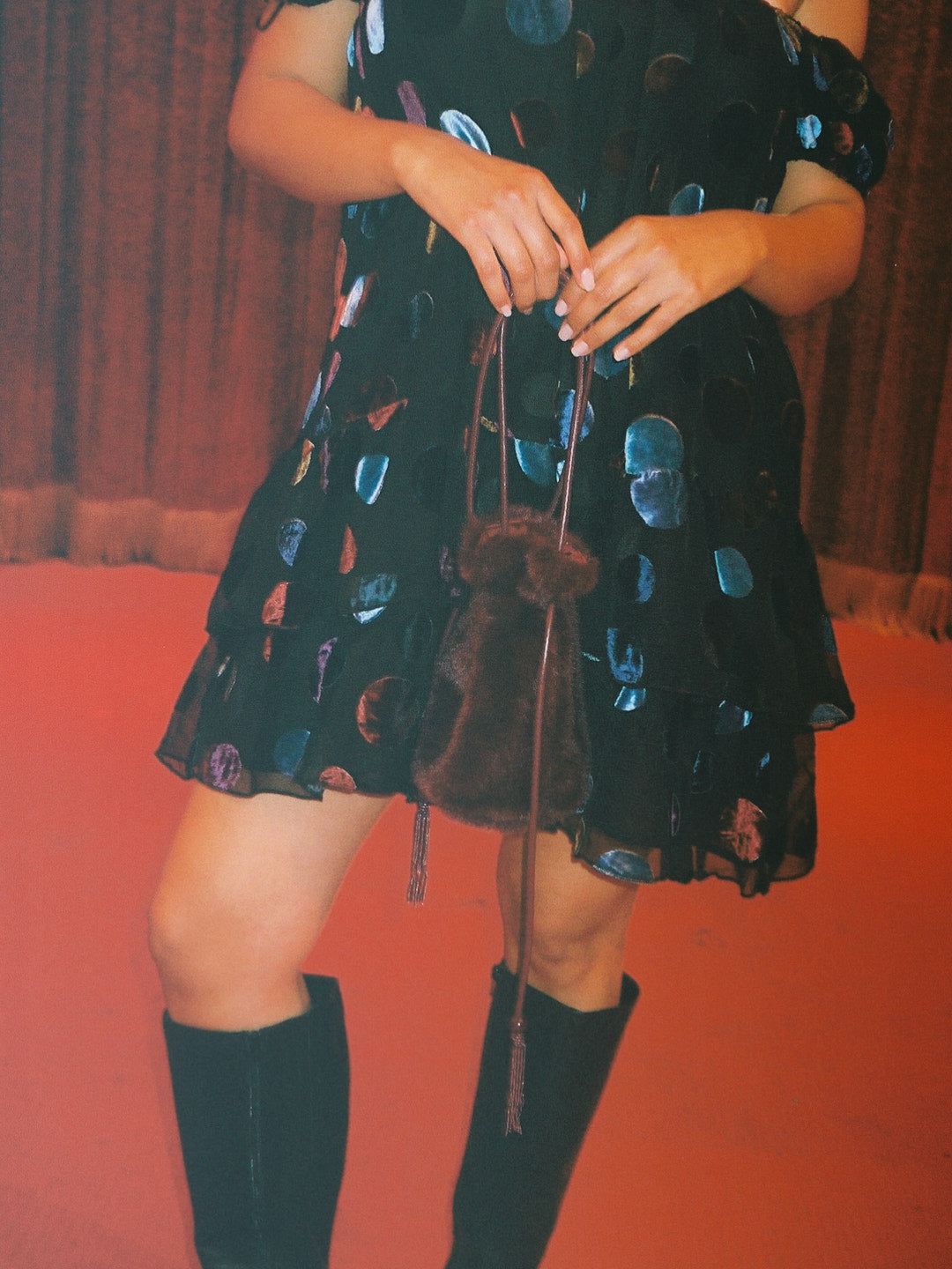 Luca Faux Fur Bag | Merlot