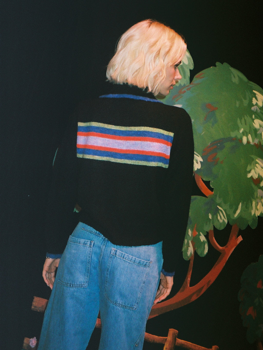 Wylie Half Zip Sweater | Black Multi