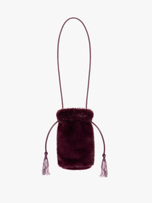 Luca Faux Fur Bag | Merlot