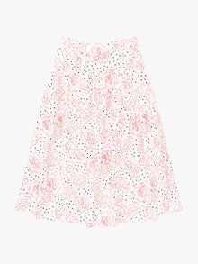 Maeve Midi Skirt | Rose Dot White