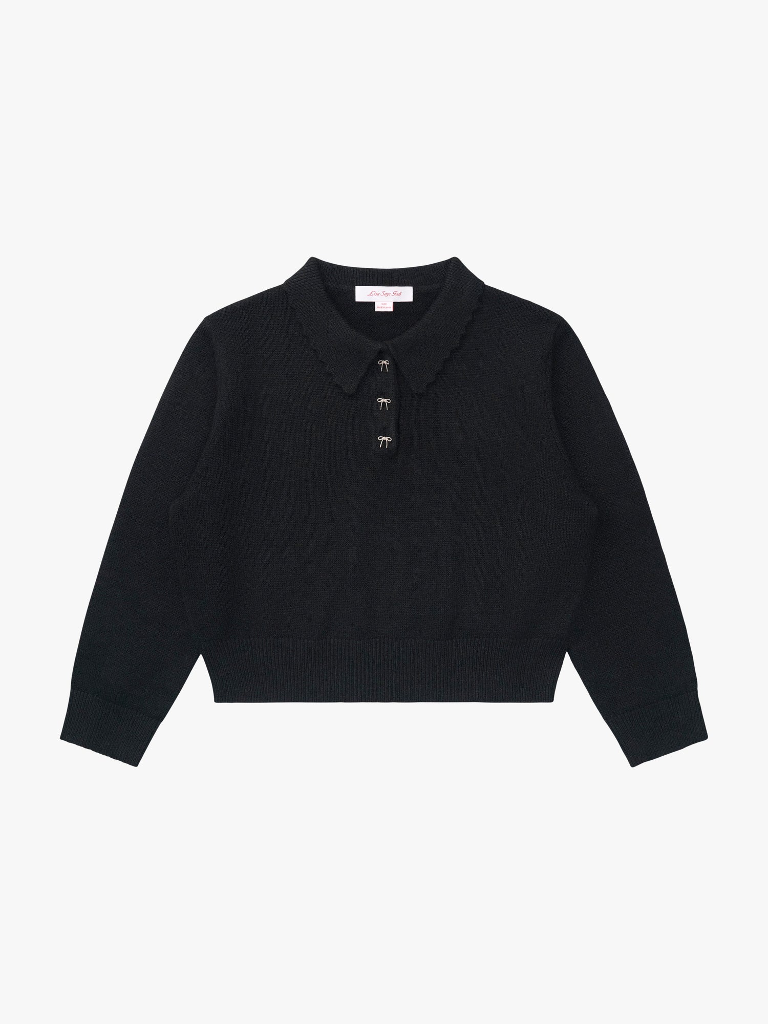 Posey Polo Sweater | Black