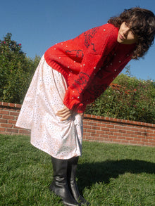 Maeve Midi Skirt | Rose Dot White