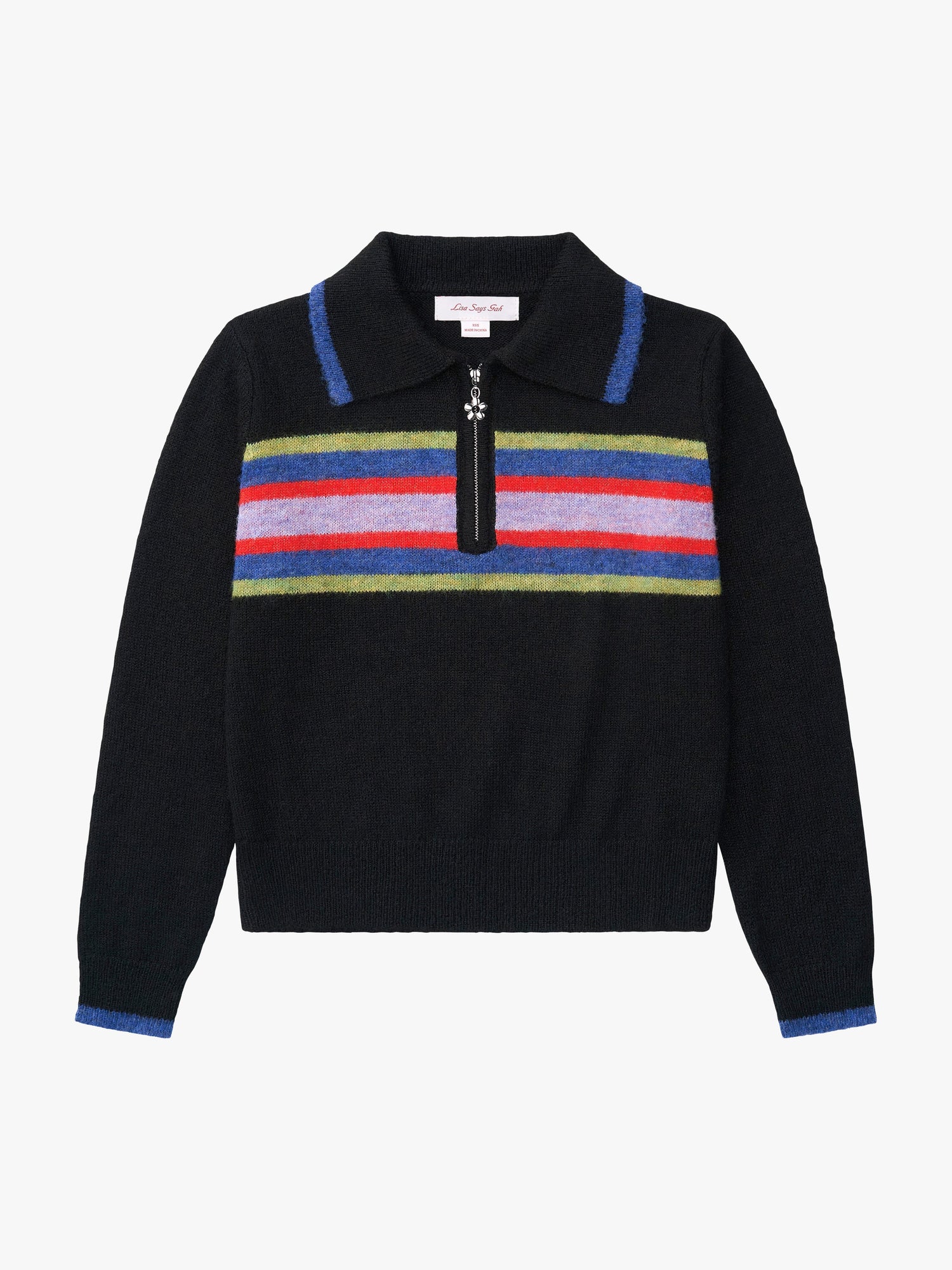 Wylie Half Zip Sweater | Black Multi