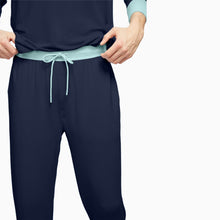Modal French Terry Long House Shorts | Navy/Mint