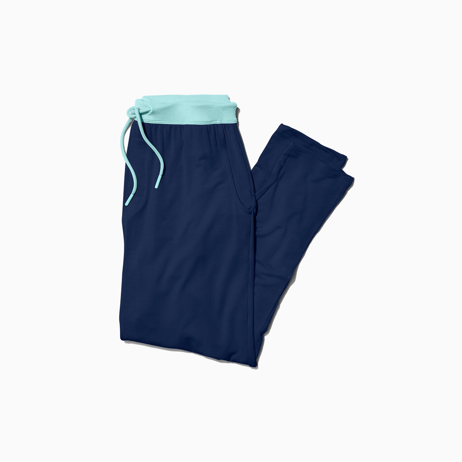 Breathable Modal French Terry Sweatpants | Navy/Mint