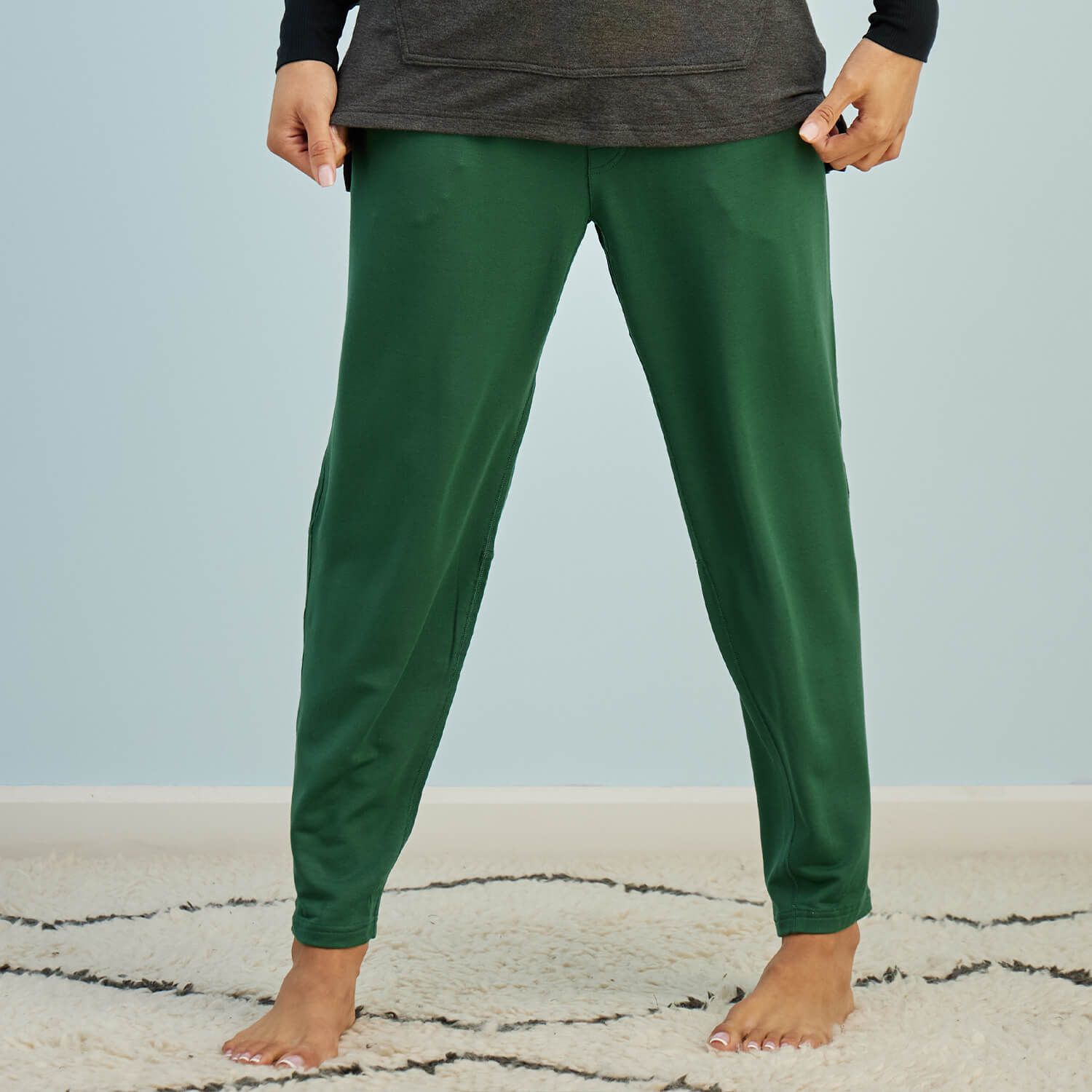 Breathable Modal French Terry Sweatpants | Hunter Green