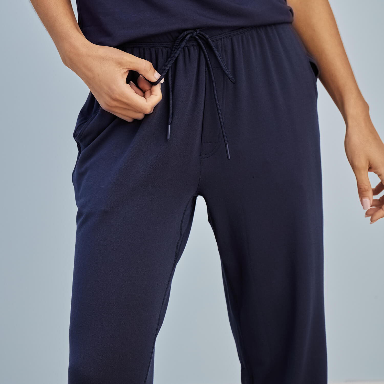 Modal French Terry Long House Shorts | Navy