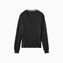 Modal French Terry Long-Sleeve Lounge Tee | Black