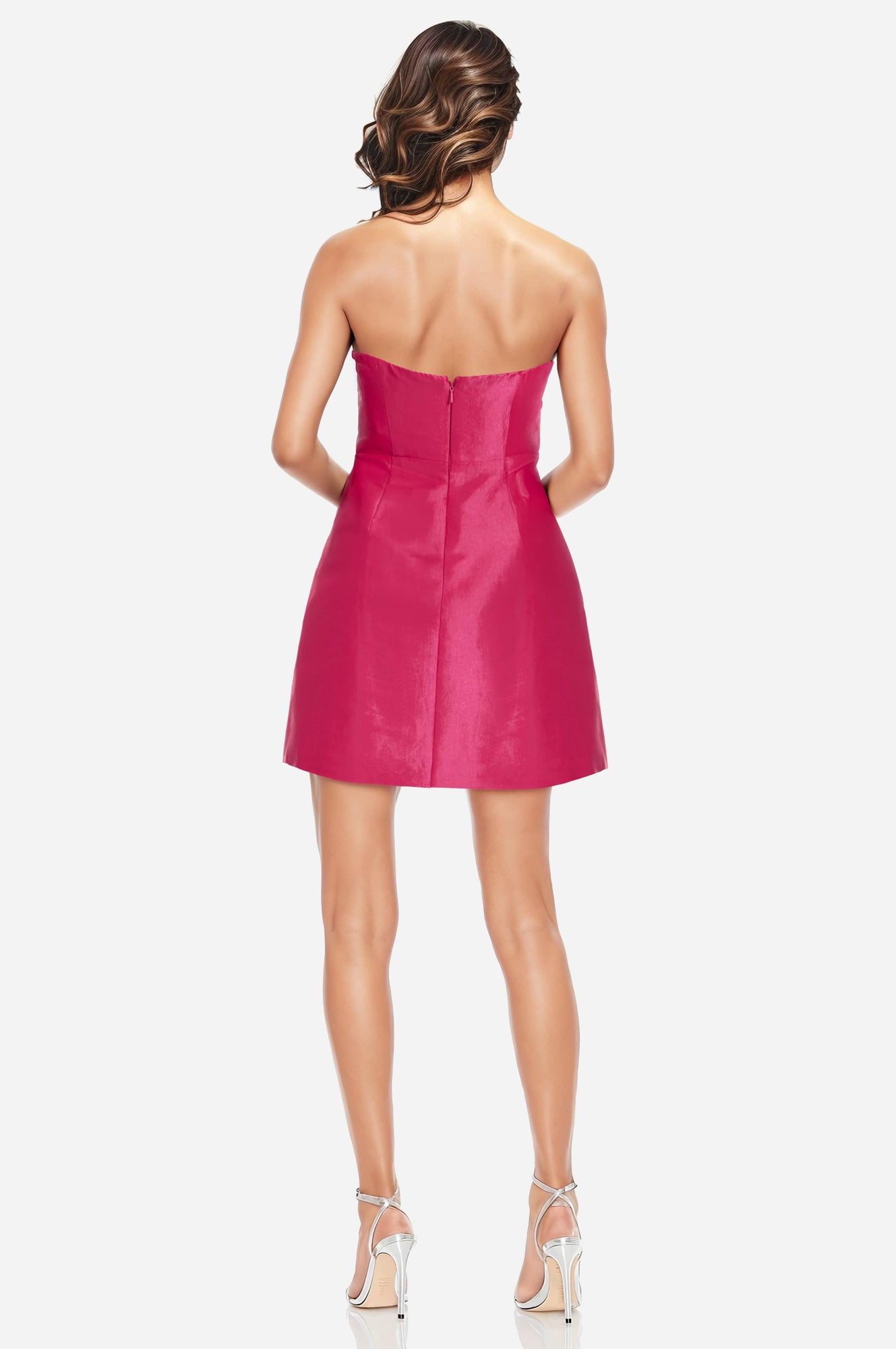ONE33 SOCIAL | The Suri Hot Pink Strapless Mini Cocktail Dress | Pink