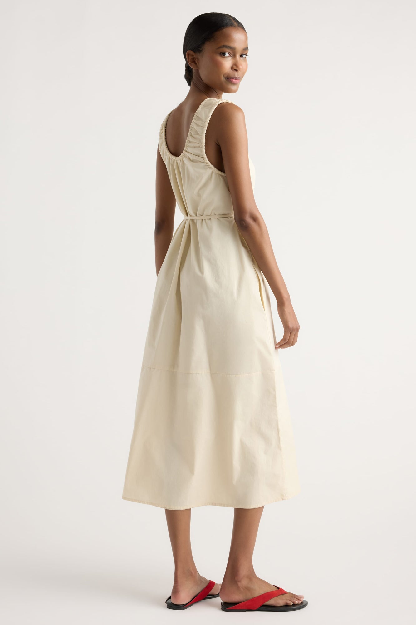 Isilda | Midori Organic Cotton U-Neck Dress in Size Extra Small