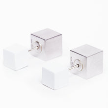 Eclipse Earrings | Silver | Matte White