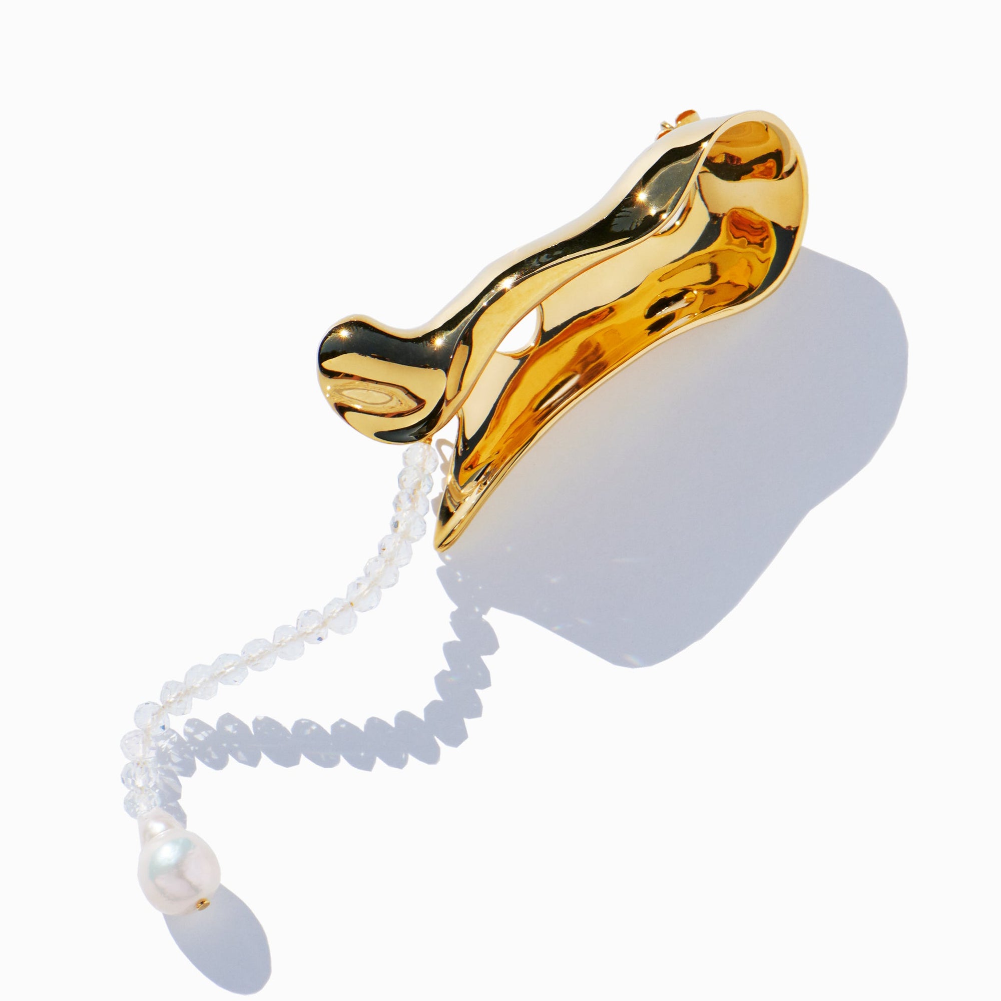 Penna Earring | 18K Gold Plated | Freshwater Pearls/Topaz