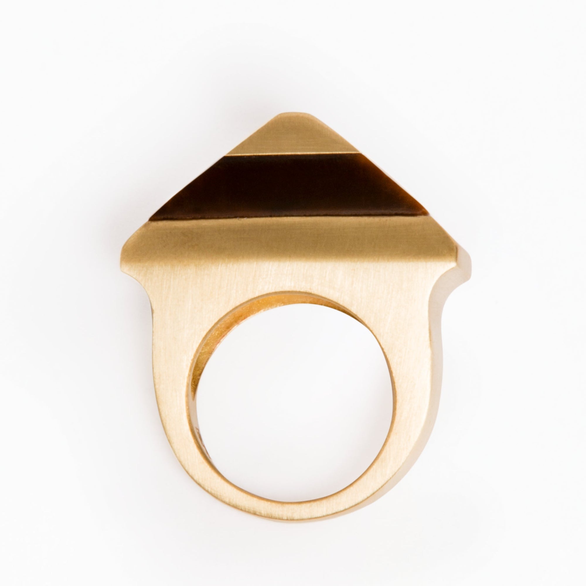 Pris Ring | Recycled Brass | Tiger's Eye