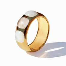 Souk Ring | 18K Gold Plated | Mother of Pearl/Rose Quartz/Moonstone