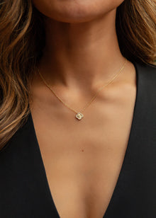 Mini Icon Necklace | Clear Crystal | 14K Gold Plated