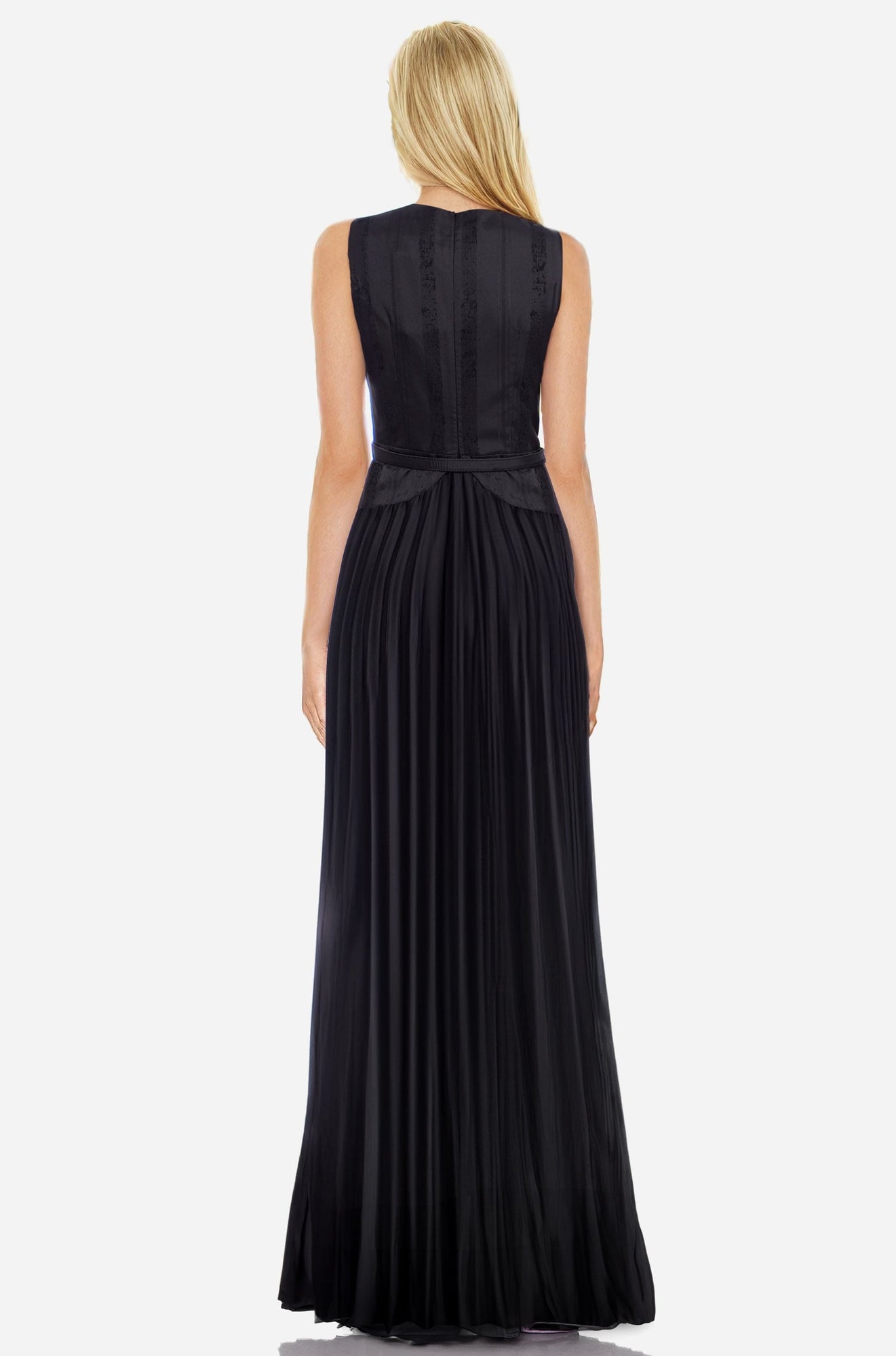 ONE33 SOCIAL | The Jaelyn Black Pleated Gown | Black