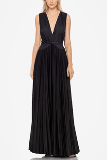 ONE33 SOCIAL | The Jaelyn Black Pleated Gown | Black