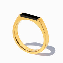 Theorem Ring | 18K Gold Plated | Jet Black