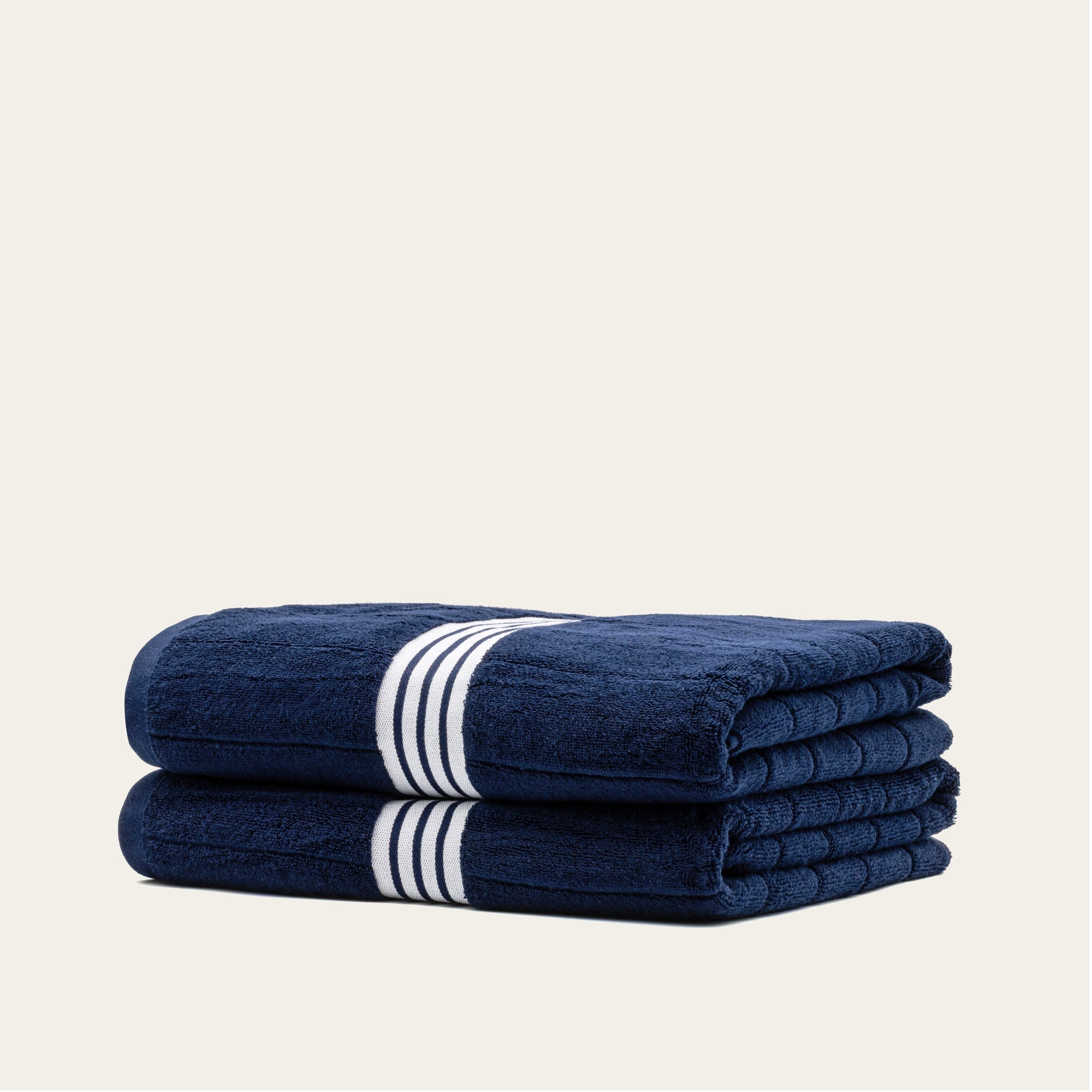 Nautilus Australian Cotton Towels | Navy/White