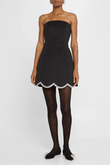 ONE33 SOCIAL | The Abigail Black Strapless Mini Cocktail Dress | Black